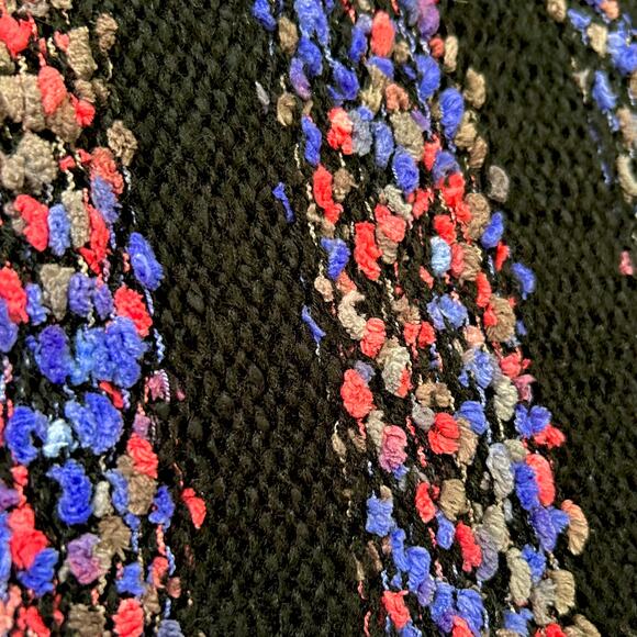 Grifflin Paris Chenille Chunky Knit Slouchy Dolman Bobble Details Sweater LARGE - Picture 3 of 6